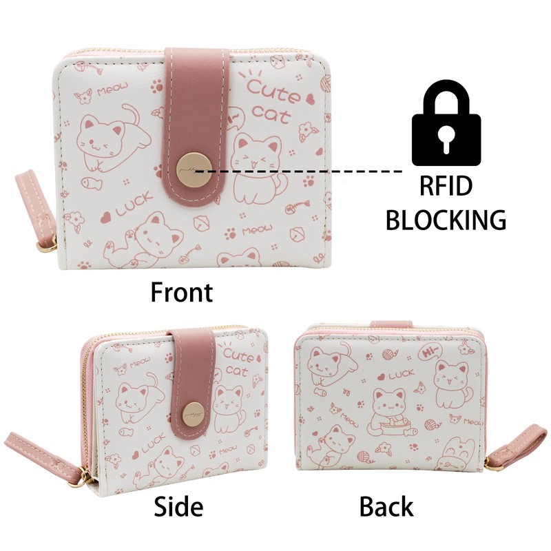 WisePoint Credit Card Wallet, PU Leather Credit Card Holder Cute