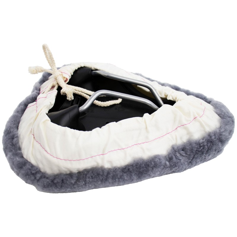 Bicycle seat cover saddle cover Sheepskin color grey (FSB B)