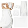 Tigeen Plus Size Towel Wrap for Women Spa Robe Set