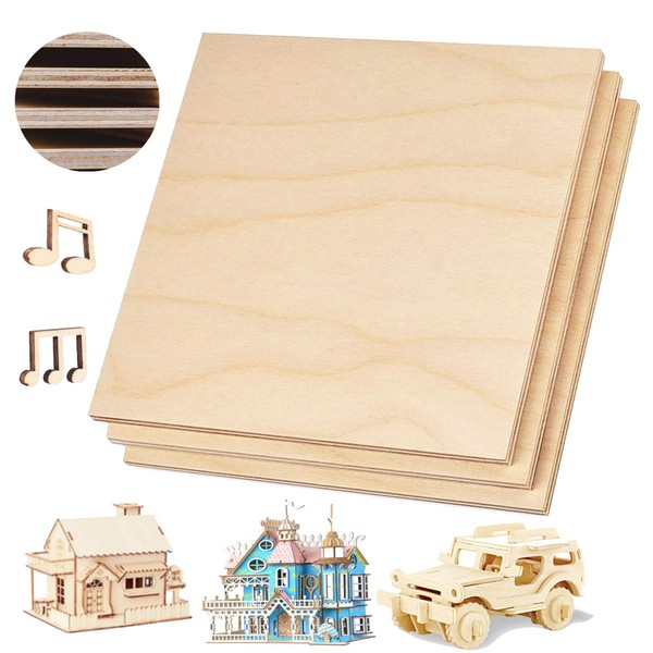 Baltic Birch Plywood 6mm 1/4x12x12 Craft Wood B/BB Grade Baltic