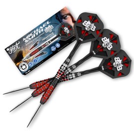 Shot! Darts Michael Smith Tenacious Front Weighted 90% Tungsten Pro Throwing Darts Steel Tip Set Professional Made in New Zealand Designed Dart Flights for Women & Men Metal Tip Bar Darts for Adults (24)