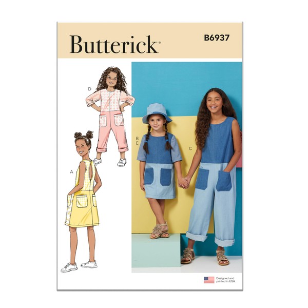 Butterick Children's and Girls' Dress, Romper and Hat Sewing Pattern