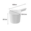 Yamazaki 3607 Magnetic Handbag, White, Approx. 6.5 x 11.0 x