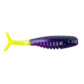 Bobby Garland Slab Hunt'R Soft Plastic Crappie Fishing Lure, 2.25", Fishing Gear and Accessories, Pack of 10, Junebug Chartreuse