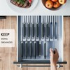 Domax Bamboo In-drawer Knife Block - Knife Drawer Organizer Insert