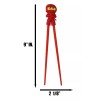 Japanese Red Ninja Reusable Training Chopsticks Set With Silicone Guide