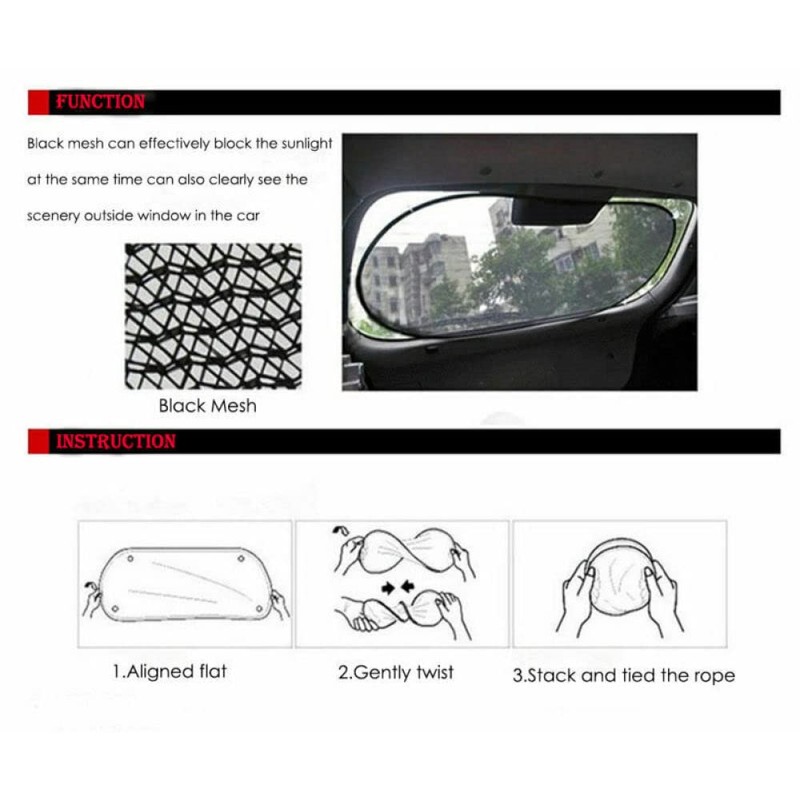 MASO Universal Sunshade for car, Rear Window Sun Visor Blind