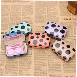 Gatuida Lense Container 2pcs Holder Eye Contacts Colored Solution Mini Case Travel Eye Container Eye Case Color Organizer Pocket Len Holer