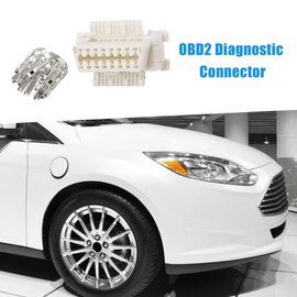 A ABSOPRO OBD2 Diagnostic Connector Female Socket for Ford Compatible Focus 2005-2016 Plastic Black