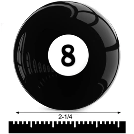 Mototo 2 Pack Billiard #8 Ball Regulation Size 2-1/4" Practice Training Pool Table Billiard Replacement for Games & Sports