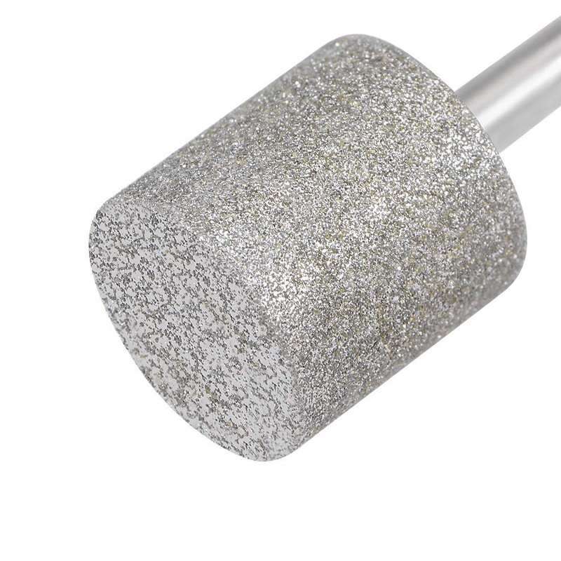 20Pcs Diamond Grinding Bits, 12mm Cylinder Head, 1/8 Shank, 45mm