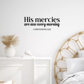 Unbranded Vinyl Wall Art Decal - His Mercies are New Every Morning - 9.2" x 25"
