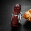 Men Watches Square Leather Seiko Watch Waterproof Quartz Watch Leather
