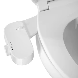 Bidet Toilet Seat Attachment with Rear and Feminine Wash， Bidet Attachment for Toilet with Self-Cleaning and Adjustable Bidet Sprayer & 21°Angle Control Bidet Attachement (White)
