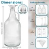 2 Pcs Glass Liquid Laundry Detergent Dispenser with Pump (Upgraded),