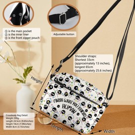 Soot Balls Crossbody Bag Soot Balls Inspire Gift Kawaii Anime Inspired Gift Anime Lover Gifts (HUMAN HB CB CA)