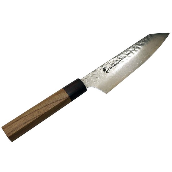 V Gold No. 10 Interrupt 33-Layer Hammered Damascus Japanese Style Sword Santoku 6.3 inches (160 mm)