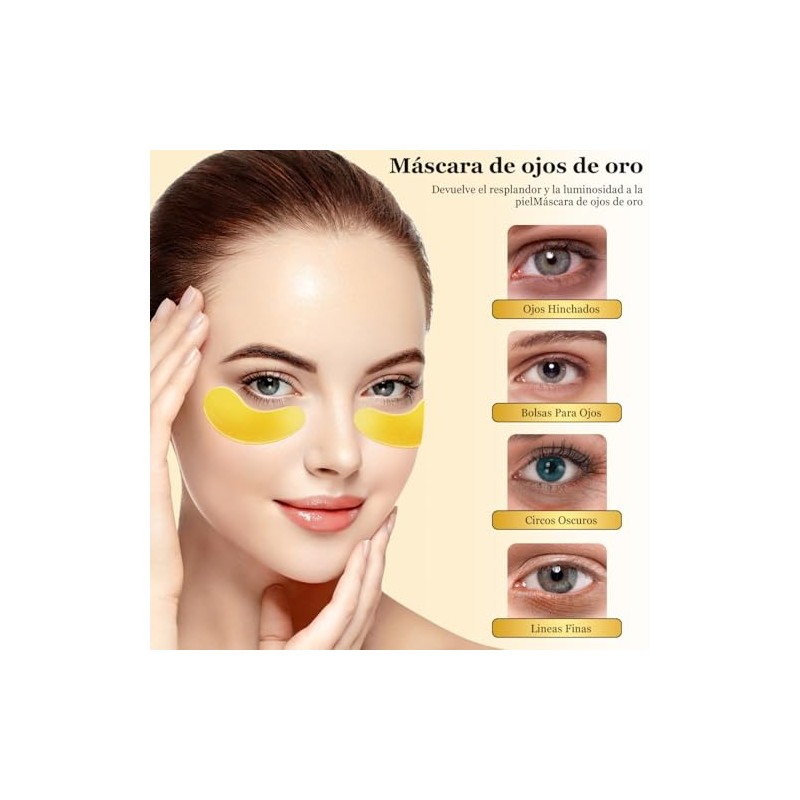 32 Pares Parches para Ojos, Máscaras de Colágeno de 24