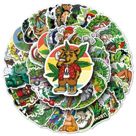 Bric Dodo Pack of 100 Weed Stickers Laptop Water Bottles Phone Skateboard Car Bicycle Motorcycle Cartoon Anime Vinyl Stickers Waterproof Decals for Teenagers Children Adults