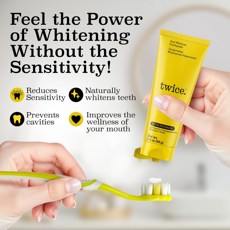 Twice Twice Oral Wellness Toothpaste with Fluoride – Natural Anticavity