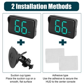 GUGUMO GPS Digital Speedometer for Car MPH, Universal HUD Speed Meter with LED Large Font, Plug Play for Car Truck Motor SUV Golf Cart All Vehicles (2025 New with Bracket & Charger)