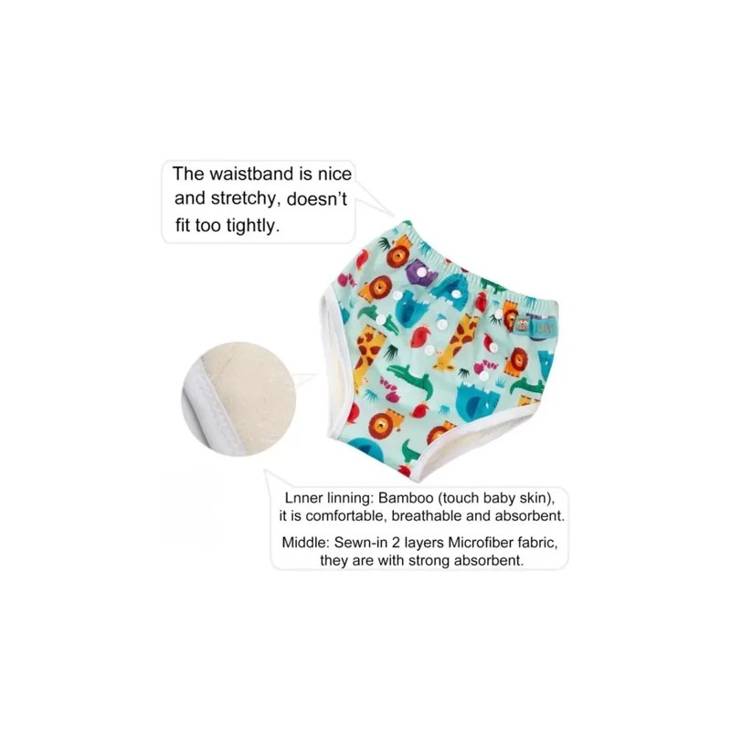 3 Calzones Entrenadores De Tela Alvababy Lavables Unitalla
