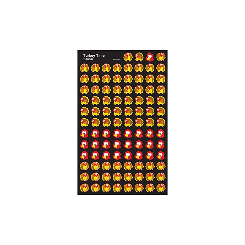 Trend Turkey Time superShapes Stickers, Classroom Incentives, 800 Count