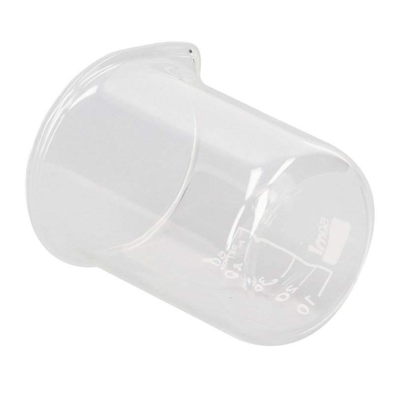 10 Pcs Laboratory Glass Beaker 50ml Thick Experimental Graduated Cylinder