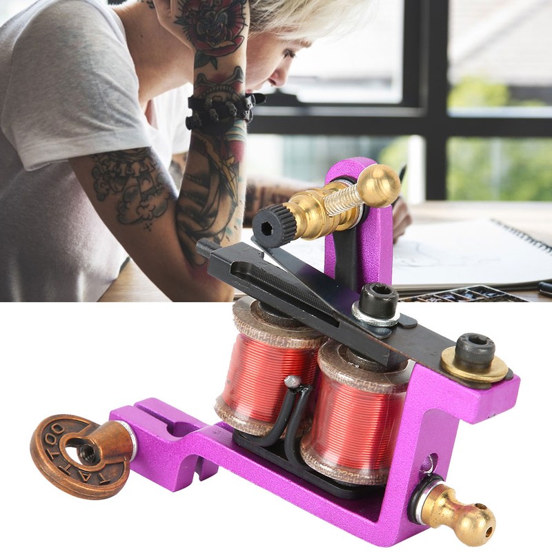 Space Aluminum 12 Wraps Coil Tattoo Machine Body Art Liner