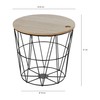 Meinposten Small Side Table Storage Basket Mini Table Basket with