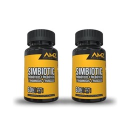 Simbiotic Probióticos y Prebióticos L Rhamnosus L Paracasei 60 Caps Amz Nutrition (Pack2)