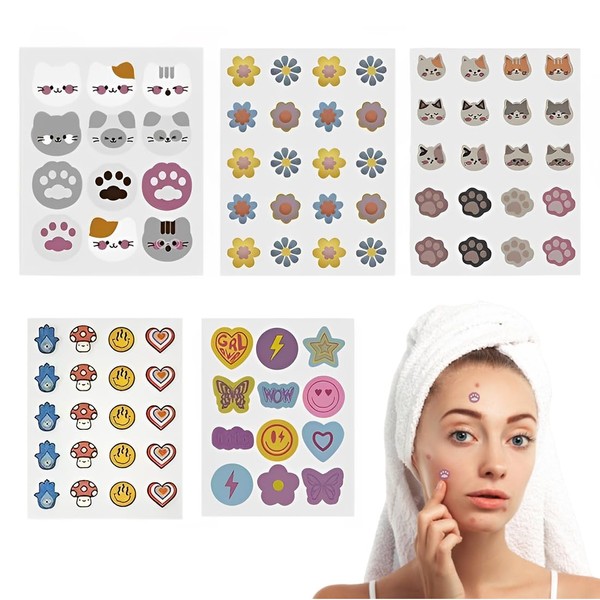 EIROVYA 84 Stück Pimple Patch Hydrokolloid Pflaster Pickel Patch Unsichtbare