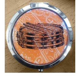 Snare Drum Compact Travel Mirror - Gifts for Drummers