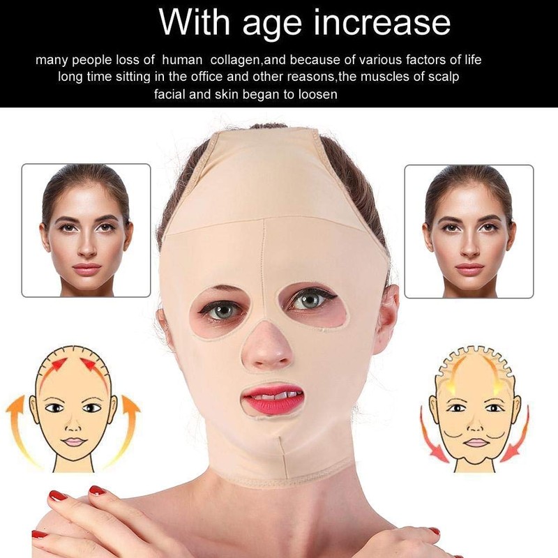 Face lifting mask, full coverage lifting face V-line strap double