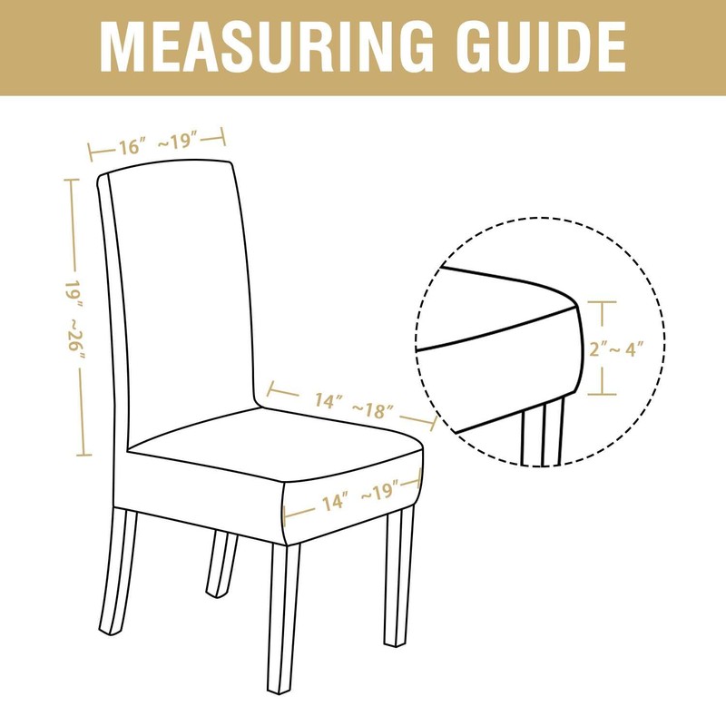 H.VERSAILTEX Velvet Dining Chair Covers Stretch Chair Covers for Dining