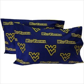 College Covers West Virginia Mountaineers Pillowcase Pair - King - Solid (Includes 2 Pillowcases)