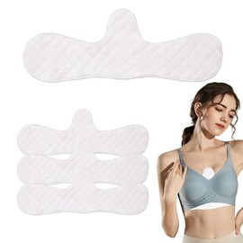 ZesNxj Pack of 3 Bra Inserts Sweating, Cotton Underbust Sweat Protection, Reusable Sweating Under The Bust, Washable Bra Inserts Cotton for Women Summer Sports (White)