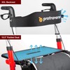 ProTraverse Foldable Rollator Walker with Seat, Standard Height Lightweight Rollator