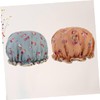 WOONEKY 2pcs Women's Waterproof Bathing Cap Soft Elastic Headwear Shower