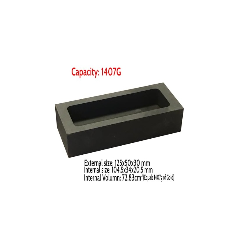MELT-A-Way Graphite Mould Crucible Ingot Bar for Melting Metal