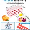4 Pack Ice Tray Durable & Flexible, Silicone 14 Ice