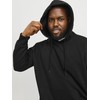 JACK & JONES Male Hoodie Plus Size Plain Hoodie, black