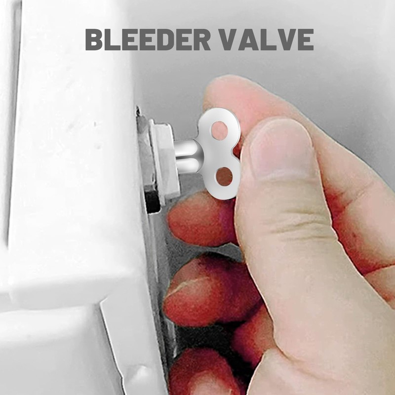 Radiator Bleed Valve with 3 Bleed Keys, Copper Bleed Valves,
