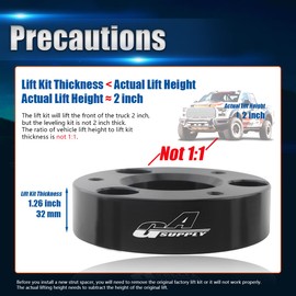 GAsupply 2" Front Lift Kit, Strut Spacers Leveling Kit