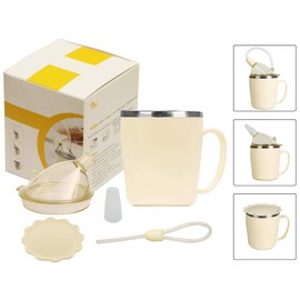 KIKIGOAL Convalescent Feeding Cup, Drinking Cup with Straw for Disabled Patient Maternity Drink Water Porridge Soup, Drinking Aids