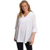 Ulla Popken Women's Tunic Blouse, Snow White