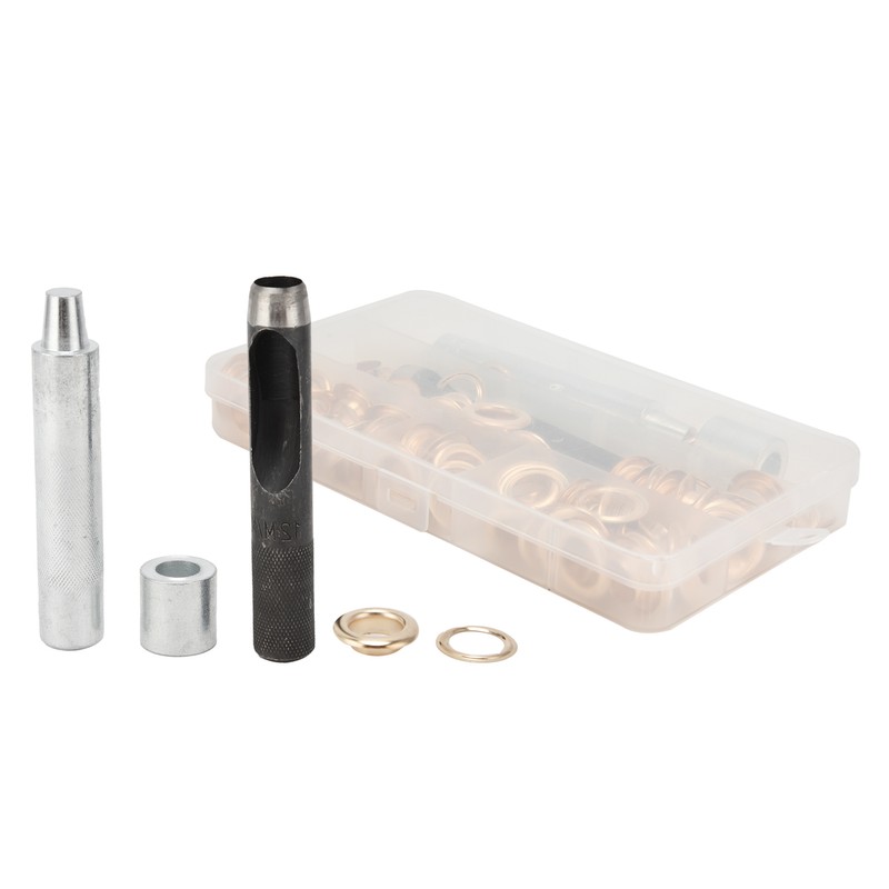 50Pcs Brass Grommet Eyelets Set Sewing Setting Kit with 3