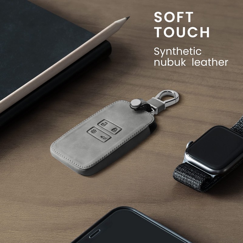 kwmobile Car Key Case Compatible with Renault 4-Button Smartkey Car