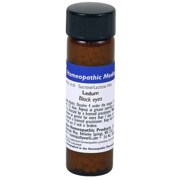Ledum Palustre 30C. 900 Pellets. Useful for Black Eyes.*. Made by The Oldest Homeopathic Company in America.