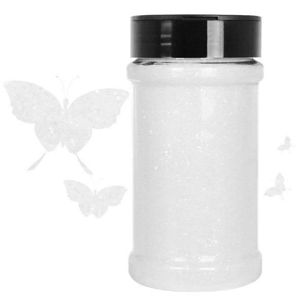 WOOGLITTER White Glitter, 7.05 Oz (200g), Chunky Glitter for Resin